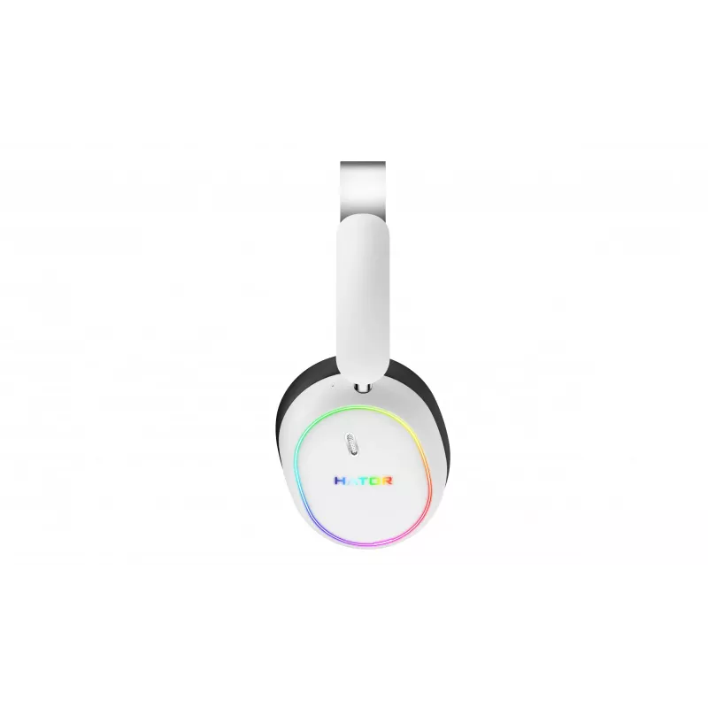 Zestaw słuchawkowy HATOR Phoenix 2 Wireless Przewodowy i Bezprzewodowy Nagłowny Gamingowy USB Typ-C / USB Typ-A Bluetooth Biały