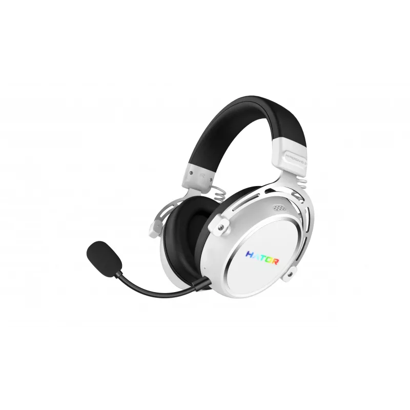 HATOR Hypergang 3 Wireless Zestaw słuchawkowy Nagłowny Gaming USB Type-C / USB Type-A Bluetooth Biały