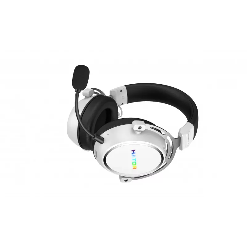 HATOR Hypergang 3 Wireless Zestaw słuchawkowy Nagłowny Gaming USB Type-C / USB Type-A Bluetooth Biały