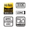 HATOR Hypergang 3 Wireless Zestaw słuchawkowy Nagłowny Gaming USB Type-C / USB Type-A Bluetooth Biały