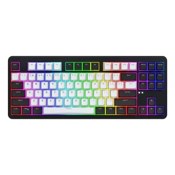 HATOR Rockfall 3 TKL Wireless, czarna, QMK/VIA, klawisze OMA profile biało-czarne klawiatura - liniowe przełączniki mechaniczne hotswap - US - układ ANSI (HTK850)