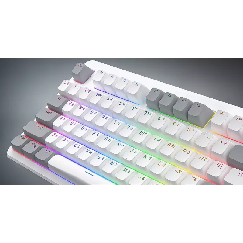 HATOR Rockfall 3 TKL Wireless, czarna, QMK/VIA, klawisze OMA profile biało-czarne klawiatura - liniowe przełączniki mechaniczne hotswap - US - układ ANSI (HTK850)