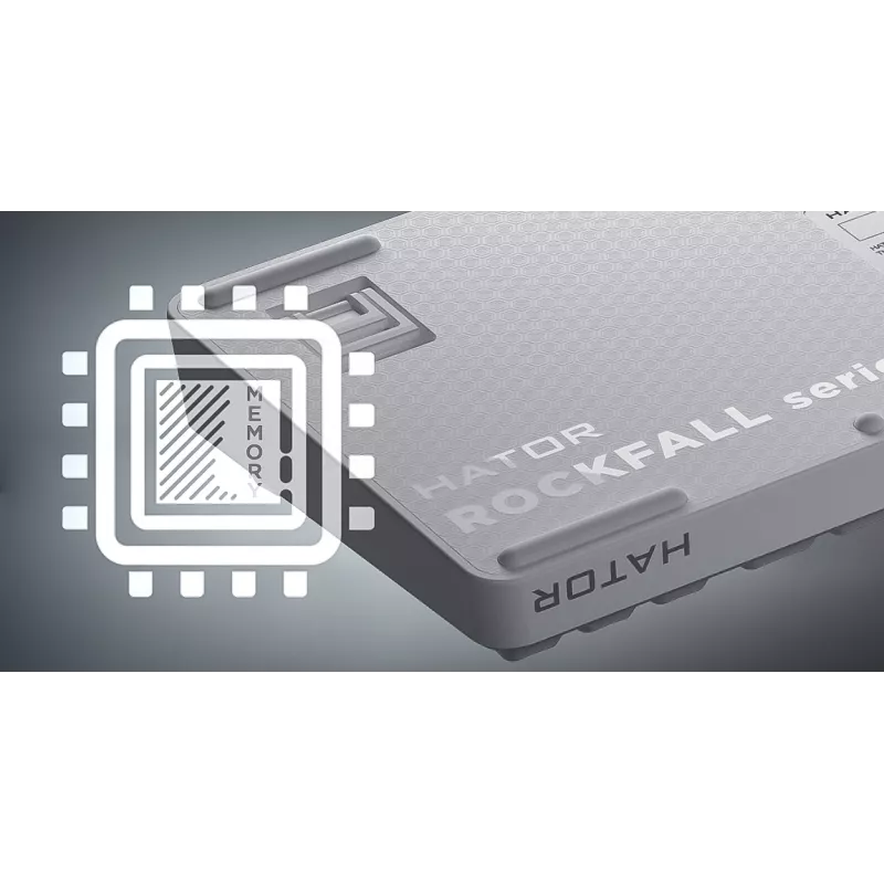 HATOR Rockfall 3 TKL Wireless, czarna, QMK/VIA, klawisze OMA profile biało-czarne klawiatura - liniowe przełączniki mechaniczne hotswap - US - układ ANSI (HTK850)