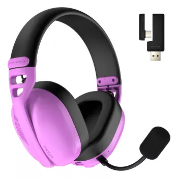 HATOR Hyperpunk 3 bezprzewodowego zestawu słuchawkowego Wired & Wireless Head-band Gaming USB Type-C / USB Type-A Bluetooth Fioletowy