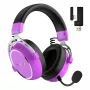 HATOR Hypergang 3 Wireless Zestaw słuchawkowy Nagłowny Gaming USB Type-C / USB Type-A Bluetooth Fioletowy