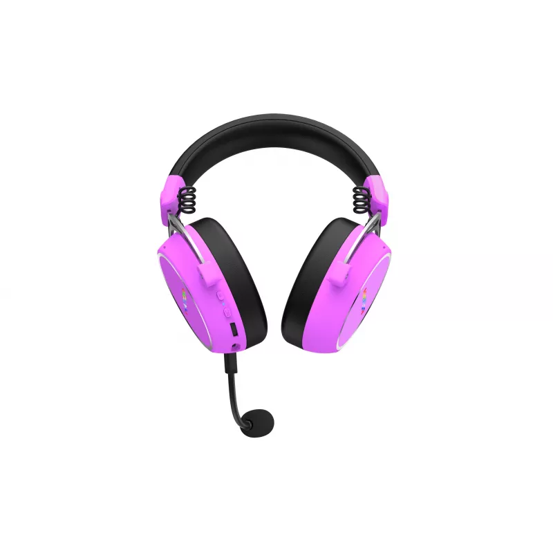 HATOR Hypergang 3 Wireless Zestaw słuchawkowy Nagłowny Gaming USB Type-C / USB Type-A Bluetooth Fioletowy