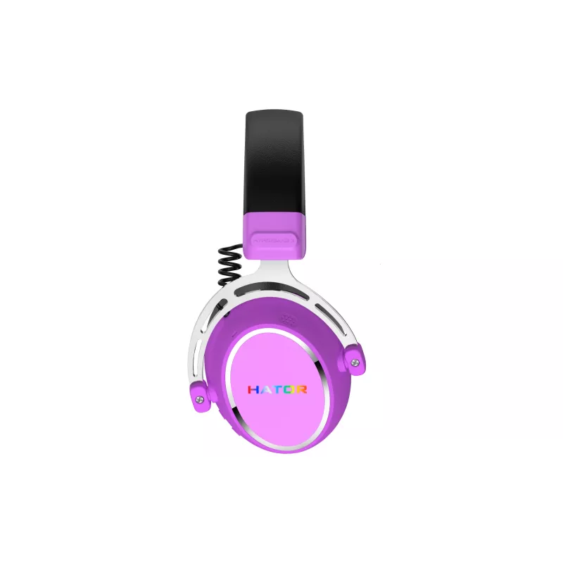 HATOR Hypergang 3 Wireless Zestaw słuchawkowy Nagłowny Gaming USB Type-C / USB Type-A Bluetooth Fioletowy