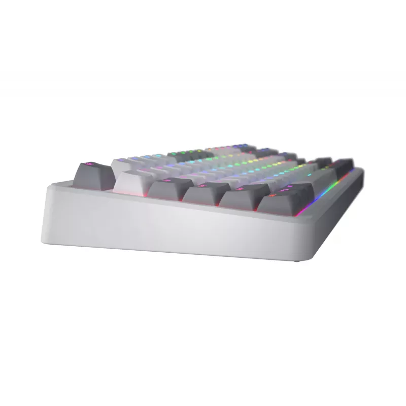HATOR Rockfall 3 TKL Wireless, biały, QMK/VIA, klawisze OMA profile biało-czarne Klawiatura - liniowe przełączniki mechaniczne hotswap - US - układ ANSI