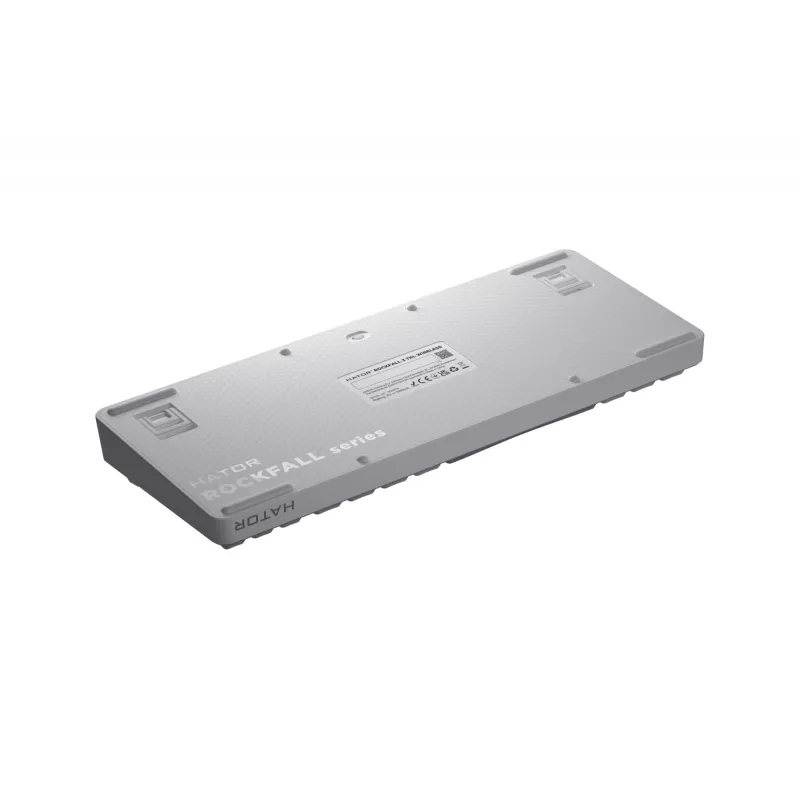 HATOR Rockfall 3 TKL Wireless, biały, QMK/VIA, klawisze OMA profile biało-czarne Klawiatura - liniowe przełączniki mechaniczne hotswap - US - układ ANSI