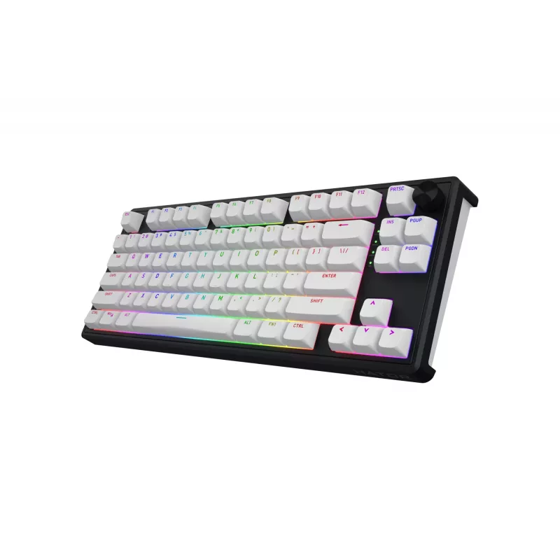 Klawiatura HATOR Skyfall Wireless 80 Gaming USB + RF Wireless + Bluetooth QWERTY US English Czarna, Biała