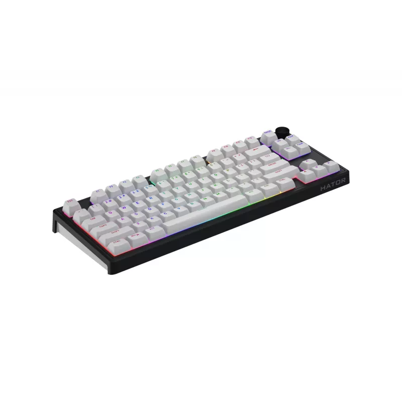 Klawiatura HATOR Skyfall Wireless 80 Gaming USB + RF Wireless + Bluetooth QWERTY US English Czarna, Biała