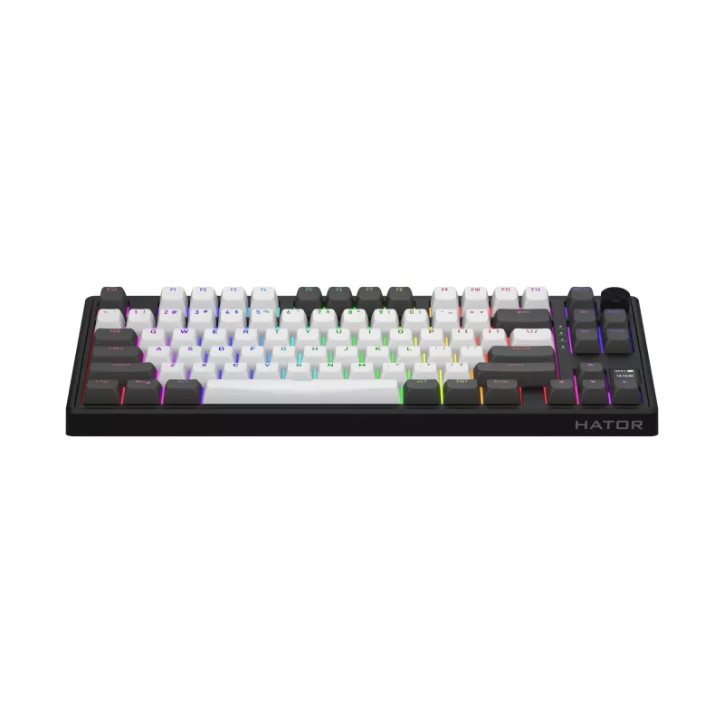 HATOR Skyfall Pro Wireless 80 klawiatura Gaming USB + RF Wireless + Bluetooth QWERTY US English Czarny, Szary