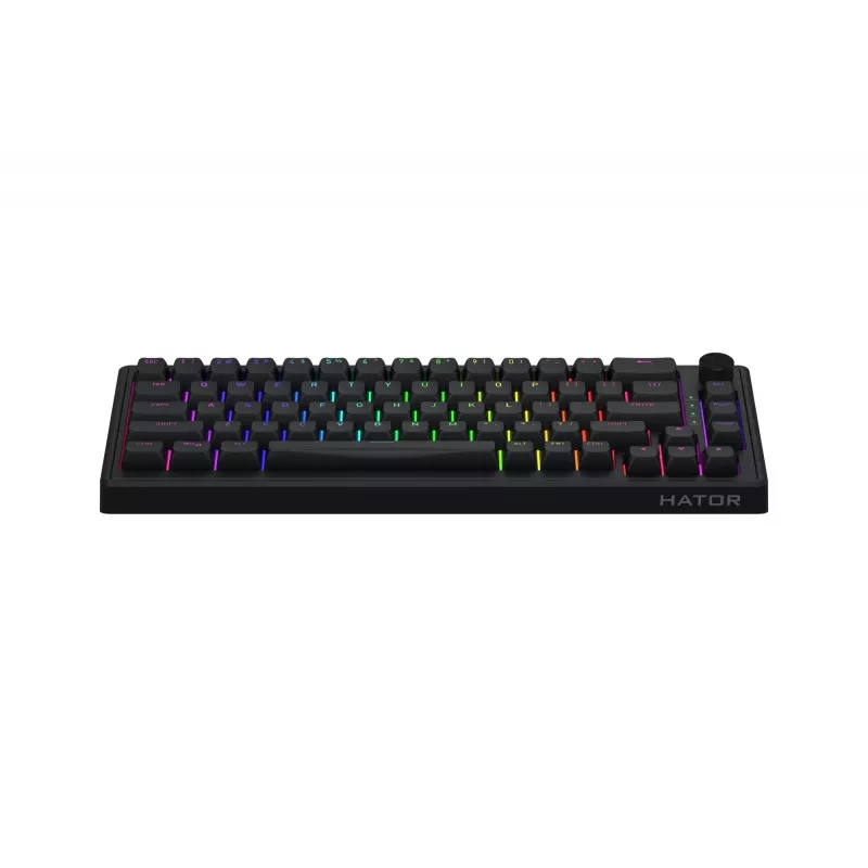 HATOR Skyfall 65 Wired, Mechanical, USB-C, Aurum Sterling, 70M kliknięć, RGB, Czarny, 790g