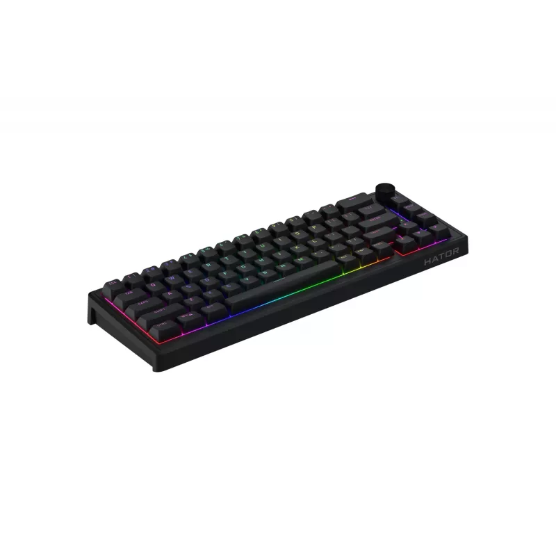 HATOR Skyfall 65 Wired, Mechanical, USB-C, Aurum Sterling, 70M kliknięć, RGB, Czarny, 790g