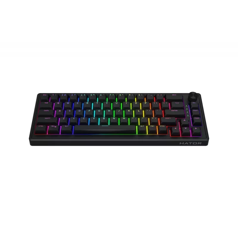 HATOR Skyfall 65 Wired, Mechanical, USB-C, Aurum Sterling, 70M kliknięć, RGB, Czarny, 790g