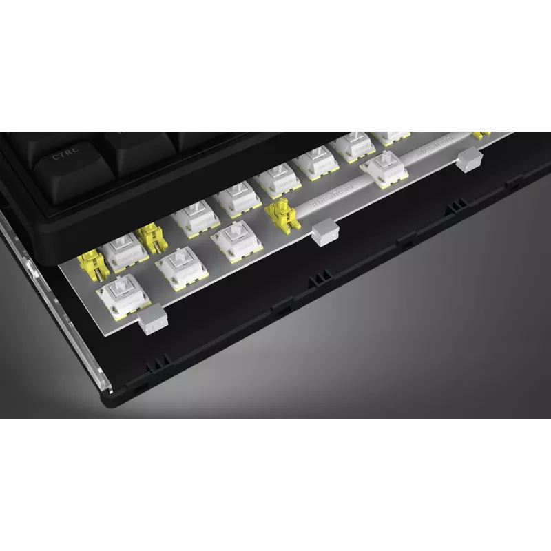 HATOR Skyfall 65 Wired, Mechanical, USB-C, Aurum Sterling, 70M kliknięć, RGB, Czarny, 790g