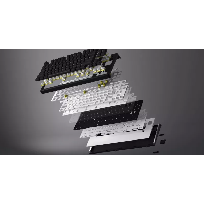 HATOR Skyfall 65 Wired, Mechanical, USB-C, Aurum Sterling, 70M kliknięć, RGB, Czarny, 790g