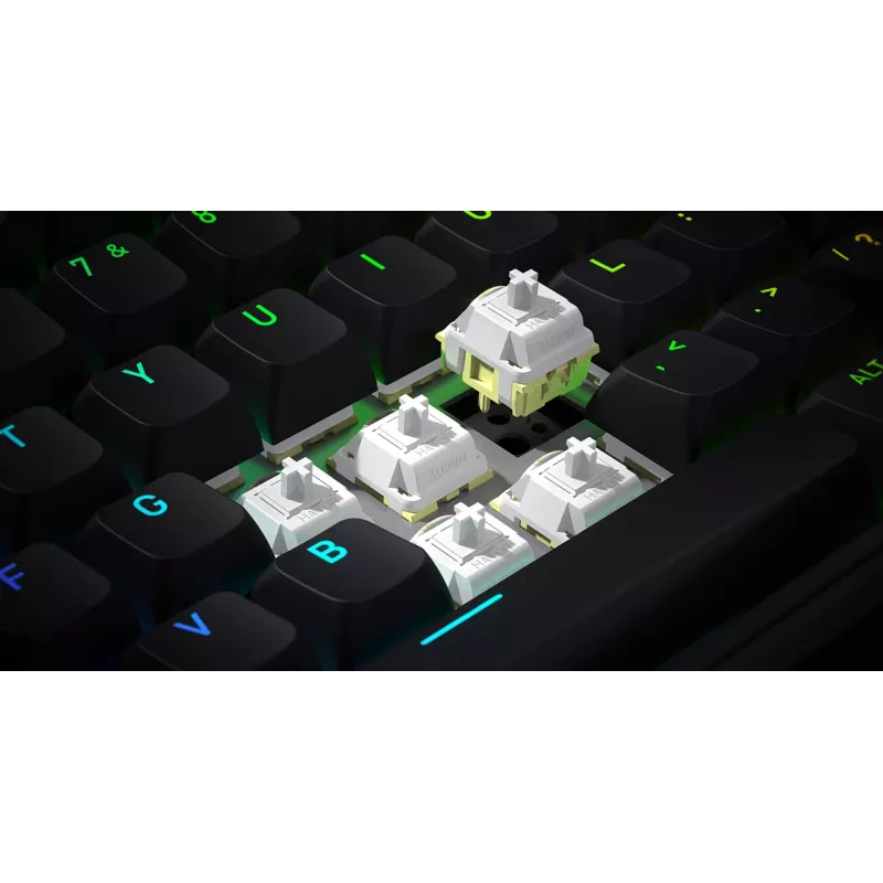 HATOR Skyfall 65 Wired, Mechanical, USB-C, Aurum Sterling, 70M kliknięć, RGB, Czarny, 790g