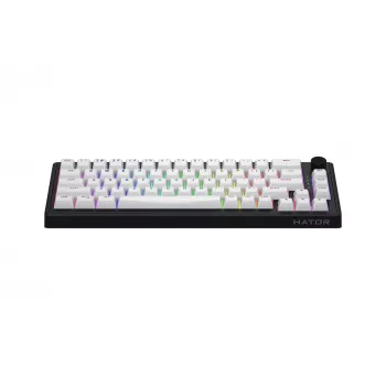 HATOR Skyfall Wireless 65 klawiatura Gaming USB + RF Wireless + Bluetooth QWERTY US English Czarny, Biały