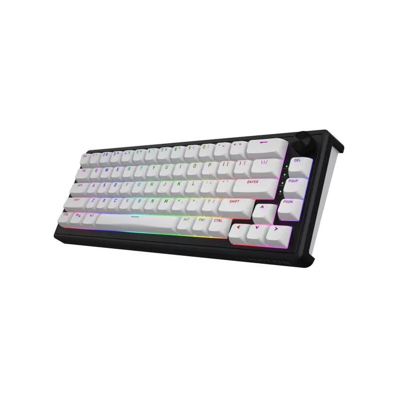 HATOR Skyfall Wireless 65 klawiatura Gaming USB + RF Wireless + Bluetooth QWERTY US English Czarny, Biały