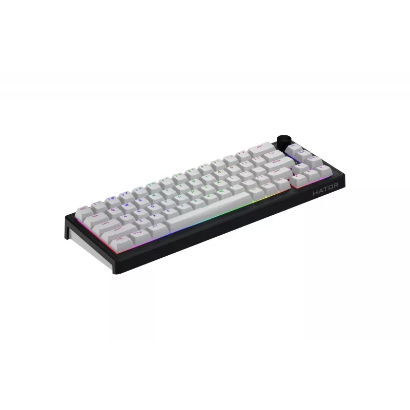 HATOR Skyfall Wireless 65 klawiatura Gaming USB + RF Wireless + Bluetooth QWERTY US English Czarny, Biały