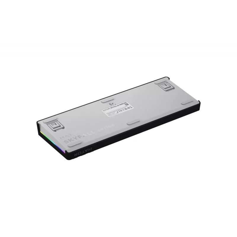 HATOR Skyfall Wireless 65 klawiatura Gaming USB + RF Wireless + Bluetooth QWERTY US English Czarny, Biały