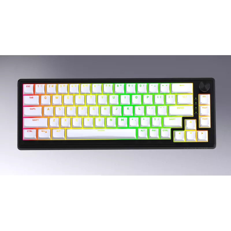 HATOR Skyfall Wireless 65 klawiatura Gaming USB + RF Wireless + Bluetooth QWERTY US English Czarny, Biały