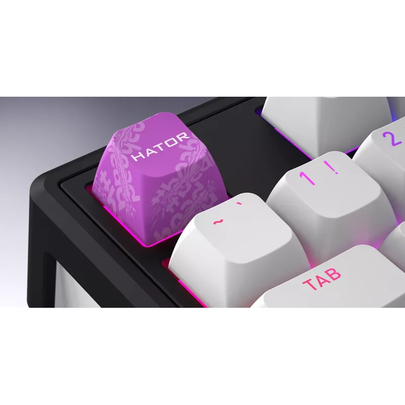 HATOR Skyfall Wireless 65 klawiatura Gaming USB + RF Wireless + Bluetooth QWERTY US English Czarny, Biały