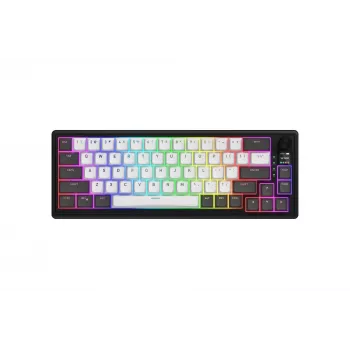 HATOR Skyfall Pro Wireless 65 klawiatura Gaming USB + RF Wireless + Bluetooth QWERTY US English Czarny, Szary