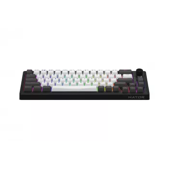 HATOR Skyfall Pro Wireless 65 klawiatura Gaming USB + RF Wireless + Bluetooth QWERTY US English Czarny, Szary