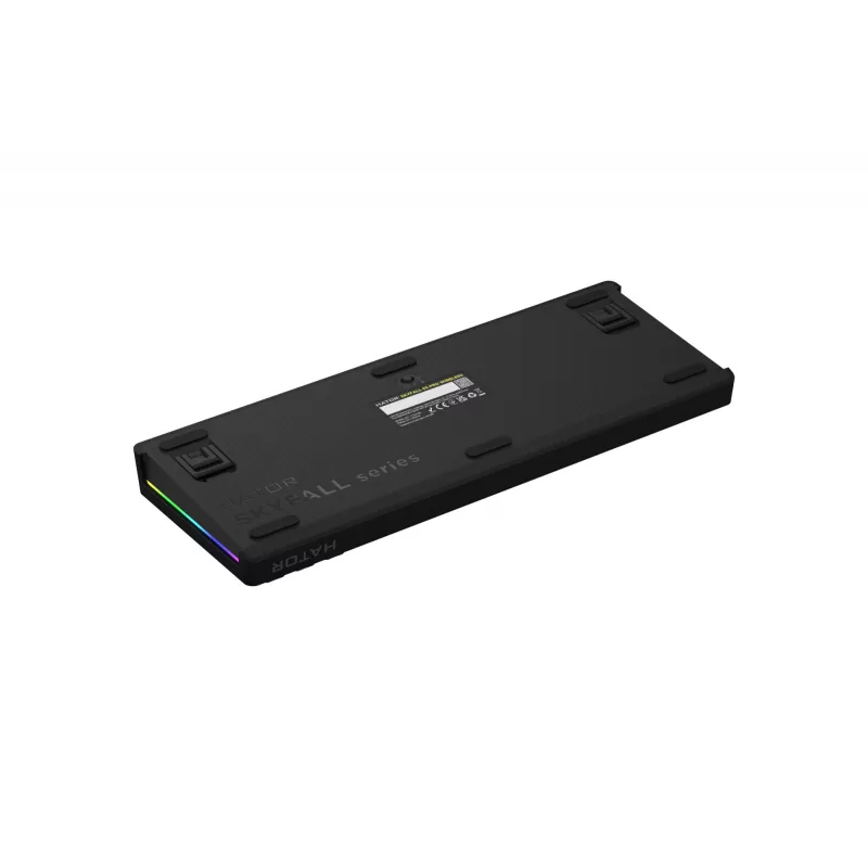 HATOR Skyfall Pro Wireless 65 klawiatura Gaming USB + RF Wireless + Bluetooth QWERTY US English Czarny, Szary