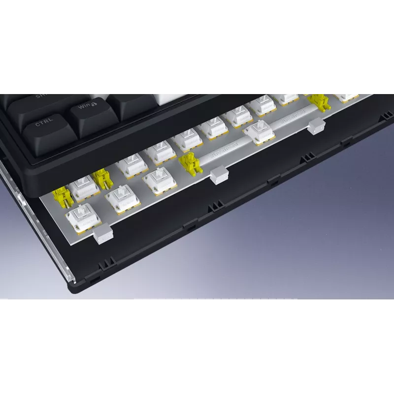 HATOR Skyfall Pro Wireless 65 klawiatura Gaming USB + RF Wireless + Bluetooth QWERTY US English Czarny, Szary