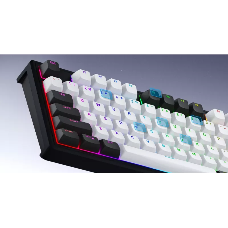 HATOR Skyfall Pro Wireless 65 klawiatura Gaming USB + RF Wireless + Bluetooth QWERTY US English Czarny, Szary