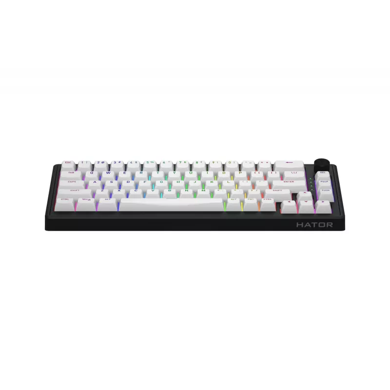 HATOR Skyfall 65 MAG ULTRA 8K klawiatura Gaming USB QWERTY US English Czarny, Biały