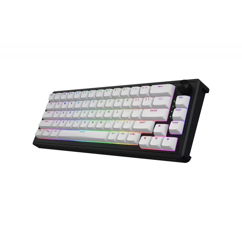 HATOR Skyfall 65 MAG ULTRA 8K klawiatura Gaming USB QWERTY US English Czarny, Biały