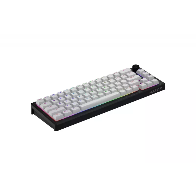 HATOR Skyfall 65 MAG ULTRA 8K klawiatura Gaming USB QWERTY US English Czarny, Biały
