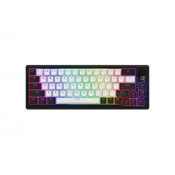 HATOR Skyfall 65 MAG ULTIMA 8K klawiatura bezprzewodowa Gaming USB + RF Wireless + Bluetooth QWERTY US English Czarny, Biały