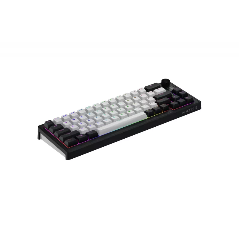 HATOR Skyfall 65 MAG ULTIMA 8K klawiatura bezprzewodowa Gaming USB + RF Wireless + Bluetooth QWERTY US English Czarny, Biały