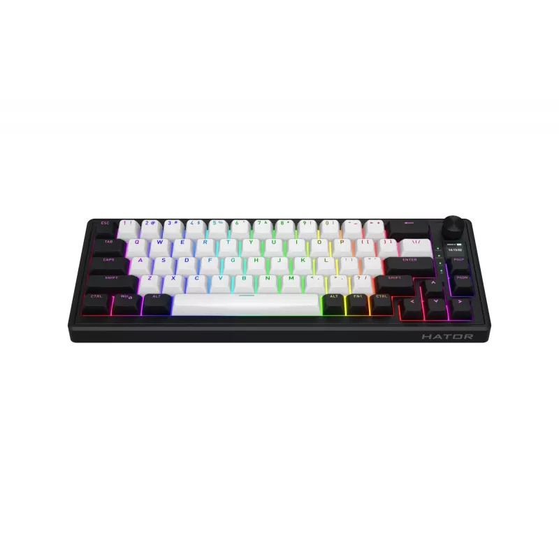 HATOR Skyfall 65 MAG ULTIMA 8K klawiatura bezprzewodowa Gaming USB + RF Wireless + Bluetooth QWERTY US English Czarny, Biały