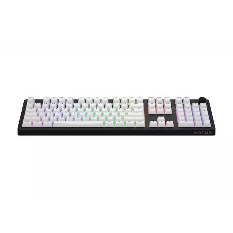 HATOR Skyfall Wireless 100 klawiatura Gaming USB + RF Wireless + Bluetooth QWERTY US English Czarny, Biały