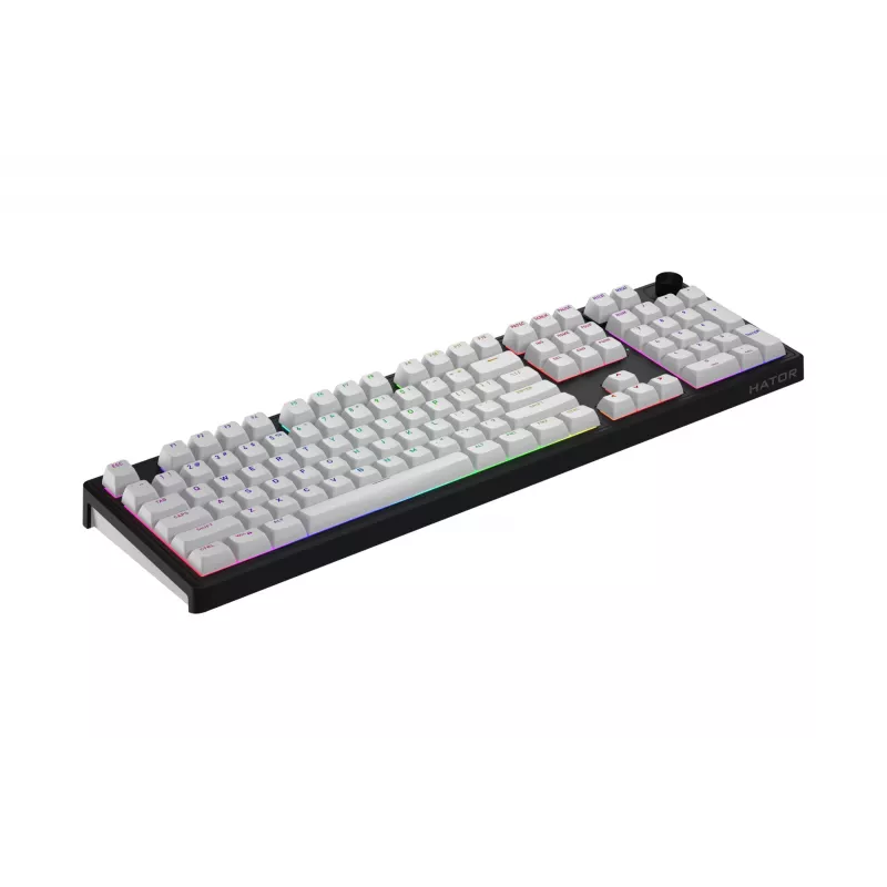 HATOR Skyfall Wireless 100 klawiatura Gaming USB + RF Wireless + Bluetooth QWERTY US English Czarny, Biały