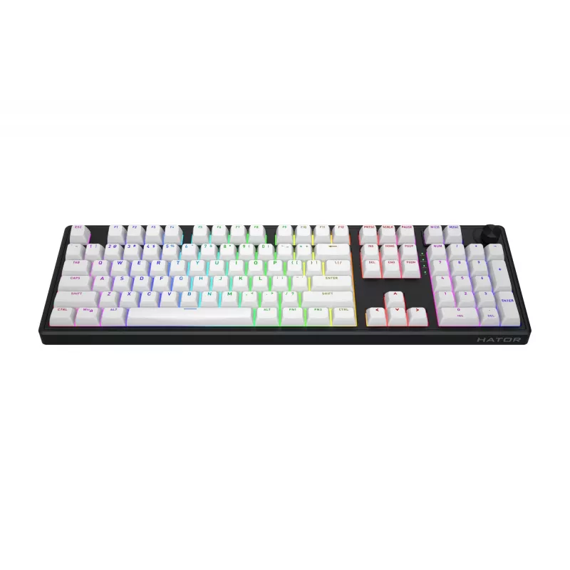 HATOR Skyfall Wireless 100 klawiatura Gaming USB + RF Wireless + Bluetooth QWERTY US English Czarny, Biały