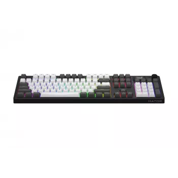 HATOR Skyfall Pro Wireless 100 klawiatura Gaming USB + RF Wireless + Bluetooth QWERTY US English Czarny, Szary