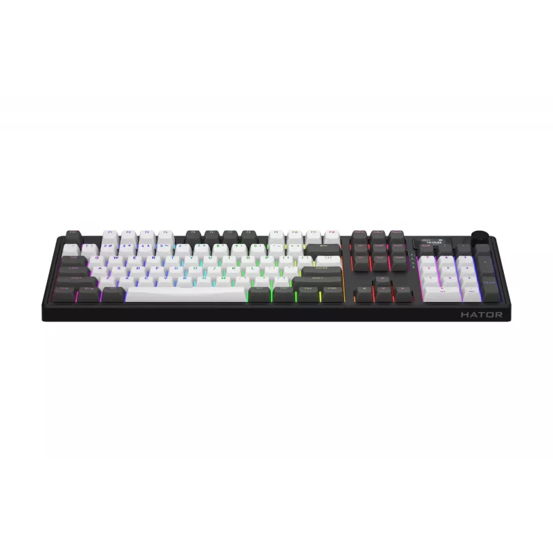 HATOR Skyfall Pro Wireless 100 klawiatura Gaming USB + RF Wireless + Bluetooth QWERTY US English Czarny, Szary