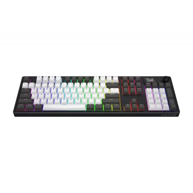HATOR Skyfall Pro Wireless 100 klawiatura Gaming USB + RF Wireless + Bluetooth QWERTY US English Czarny, Szary