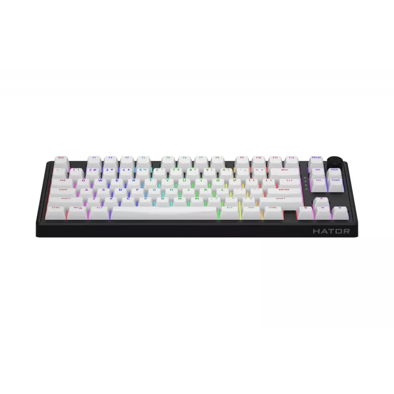 HATOR Skyfall 80 MAG ULTRA 8K klawiatura Gaming USB QWERTY US English Czarny, Biały