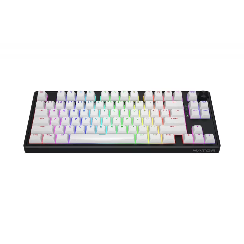 HATOR Skyfall 80 MAG ULTRA 8K klawiatura Gaming USB QWERTY US English Czarny, Biały
