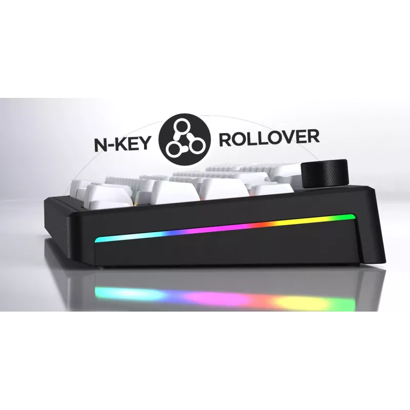 HATOR Skyfall 80 MAG ULTRA 8K klawiatura Gaming USB QWERTY US English Czarny, Biały