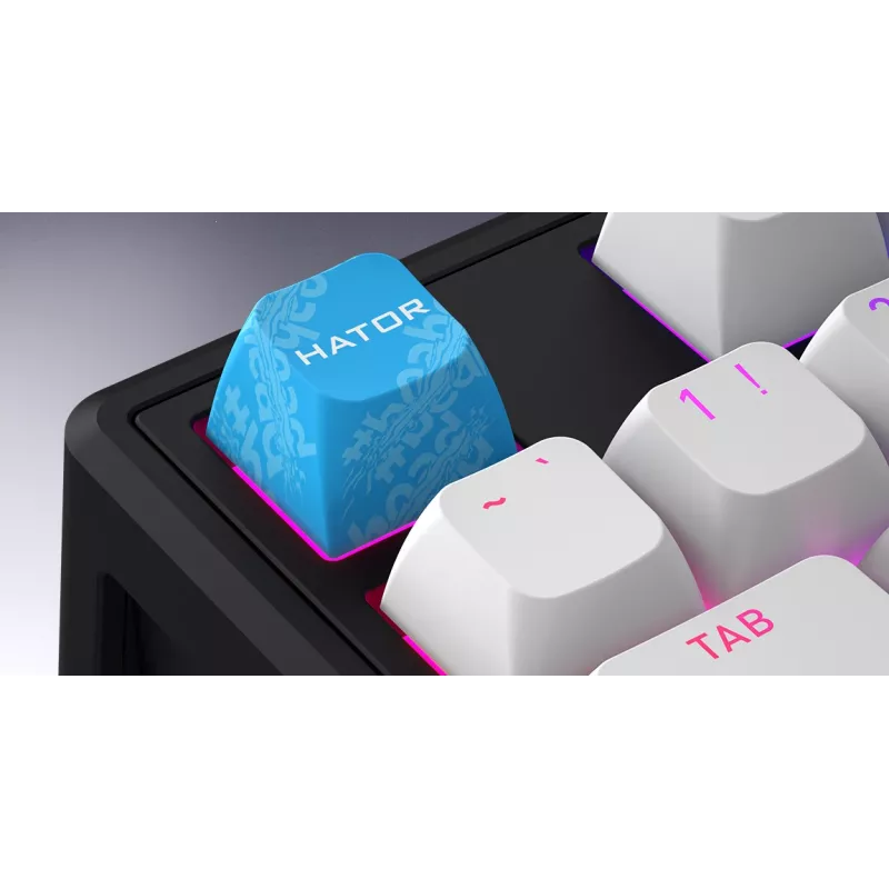 HATOR Skyfall 80 MAG ULTRA 8K klawiatura Gaming USB QWERTY US English Czarny, Biały