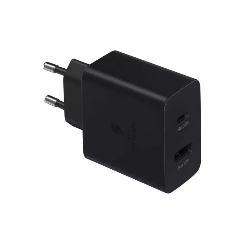 Samsung EP-TA220NBEGEU ładowarka do urządzeń mobilnych Słuchawki, Zestaw słuchawkowy, Laptop, Smartfon, Smartwatch, Tablet Czarny AC Wewnętrzna